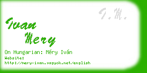 ivan mery business card